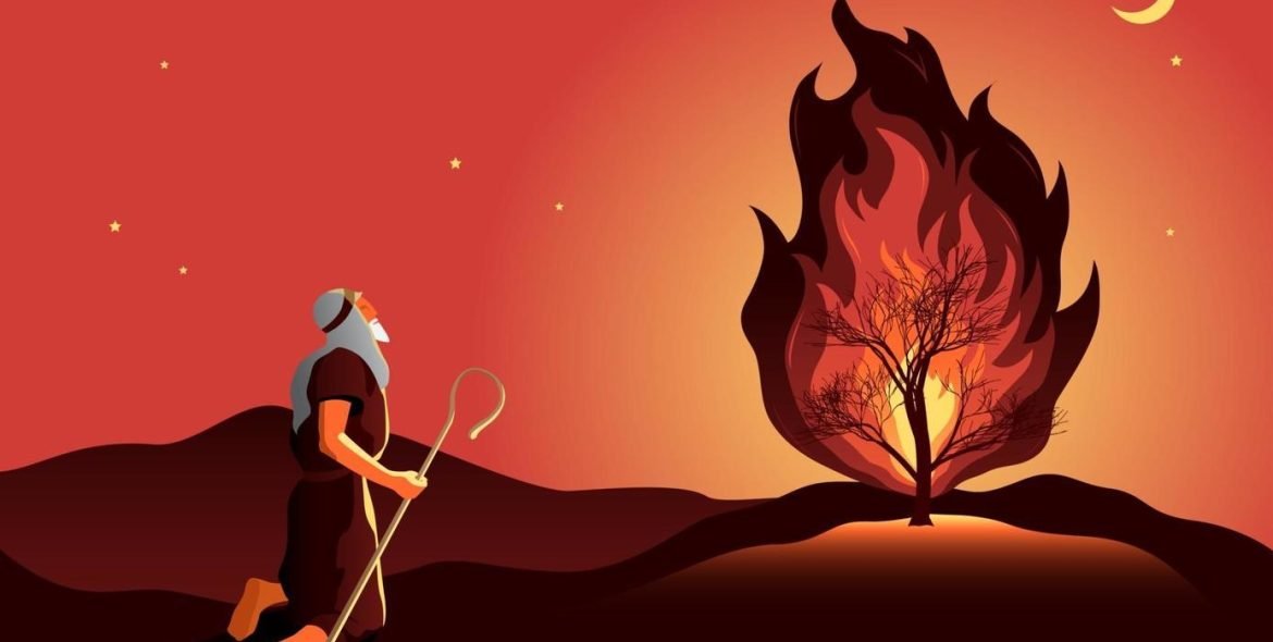 moses-and-the-burning-bush-vector