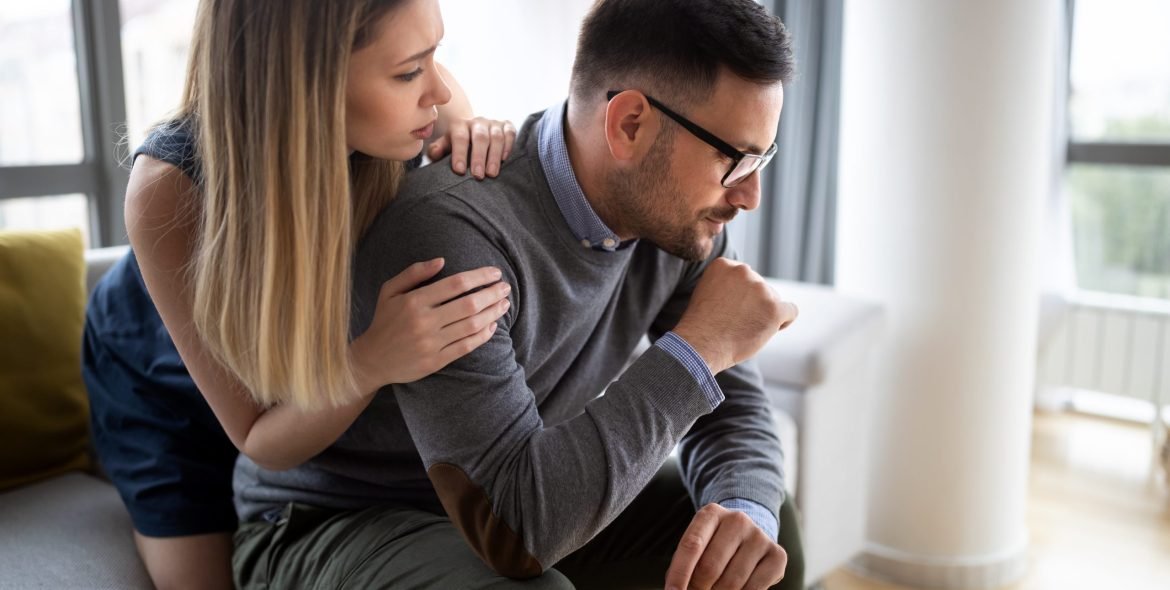 Stressed couple arguing and having marriage problems. People, relationship concept