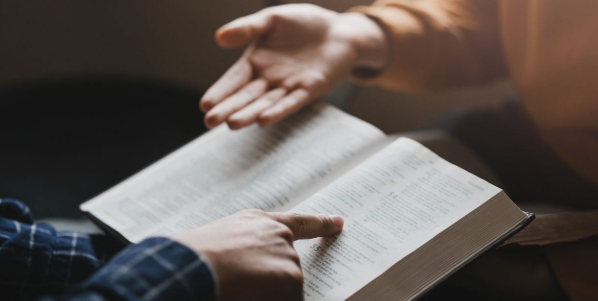 two lovers studying the bible It is God's love for Christians.